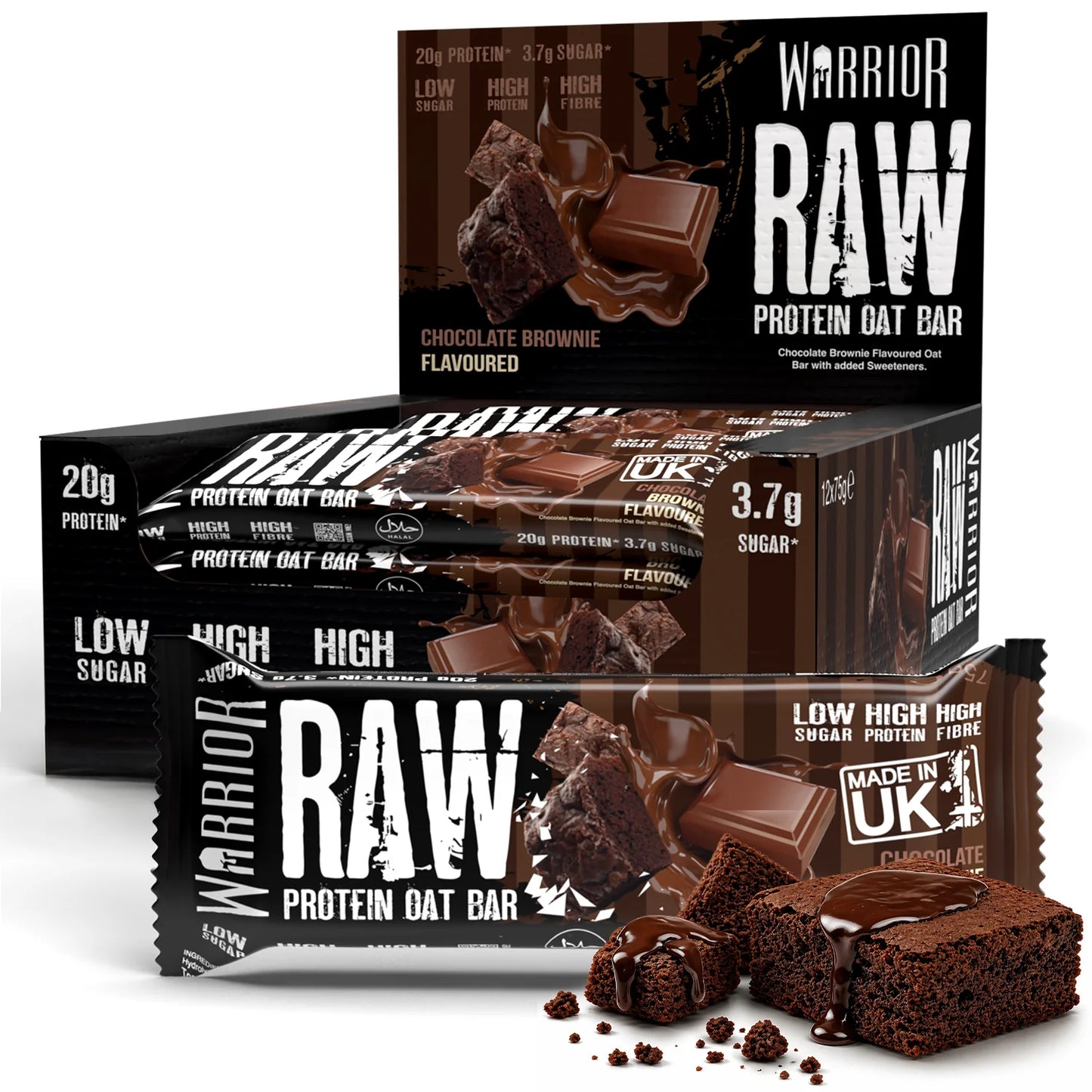 Warrior Raw Protein Flapjack - Chocolate Brownie flavour