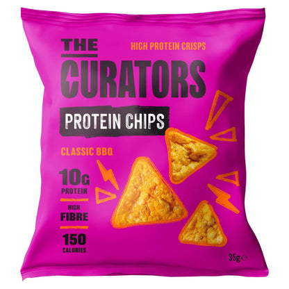 The Curators Protein Chips, BBQ flavour, 35g bag