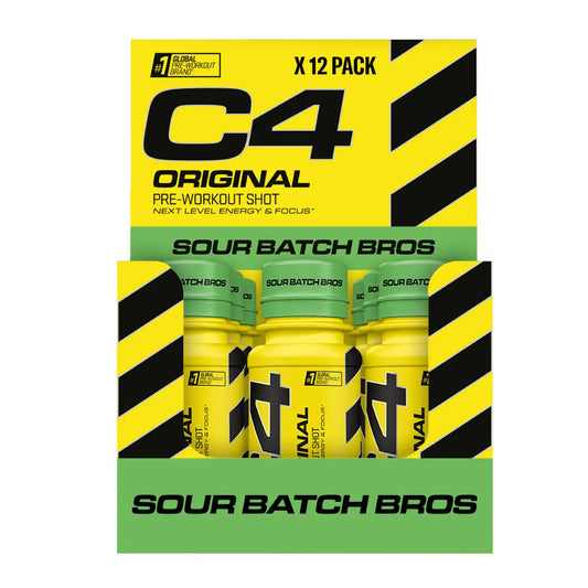 Cellucor C4 Energy Shot - Sour Batch Bros flavour, 12 pack case