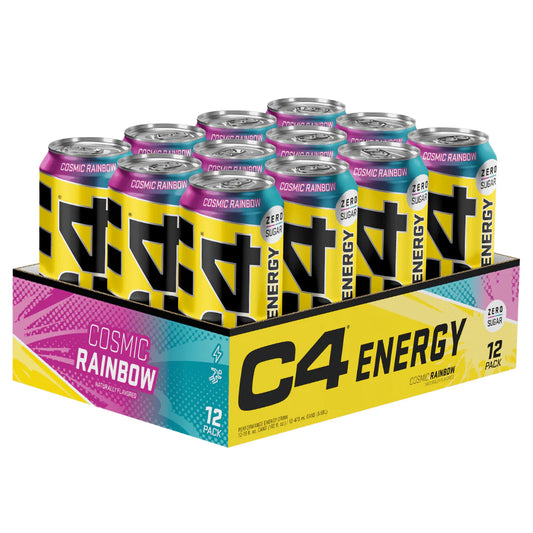 Cellucor C4 Performance Energy Drink - Cosmic Rainbow flavour, 500ml can