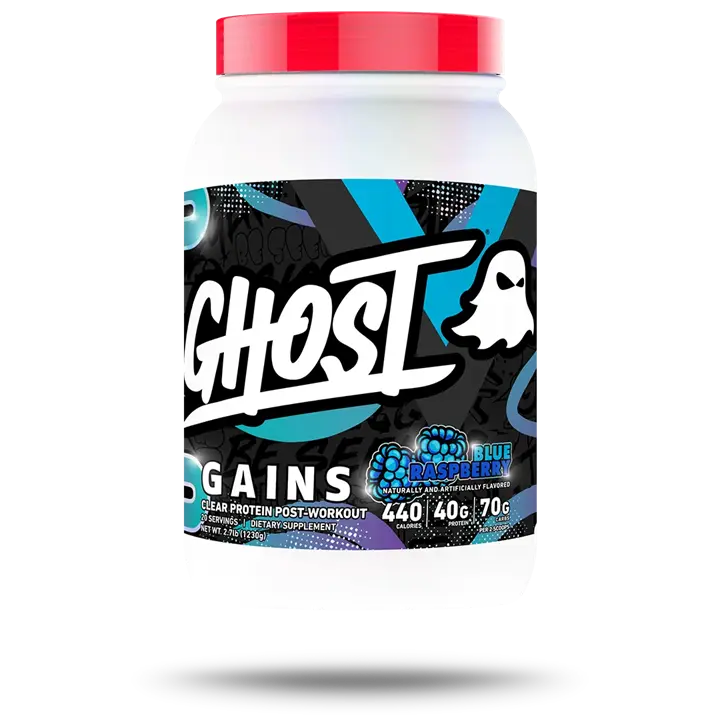 Ghost Clear Gains Protein 1230g clear whey isolate tub