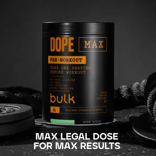 Bulk Dope Max pre-workout - Sour Apple flavour, 563g