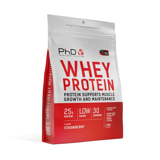 PhD Nutrition Powder Whey 1kg tub, whey protein powder