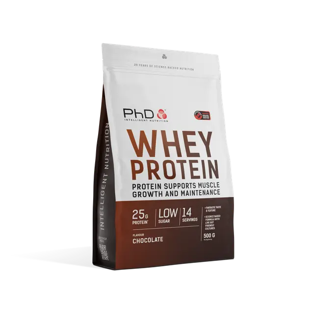 PhD Nutrition Powder Whey 500g tub, whey protein powder