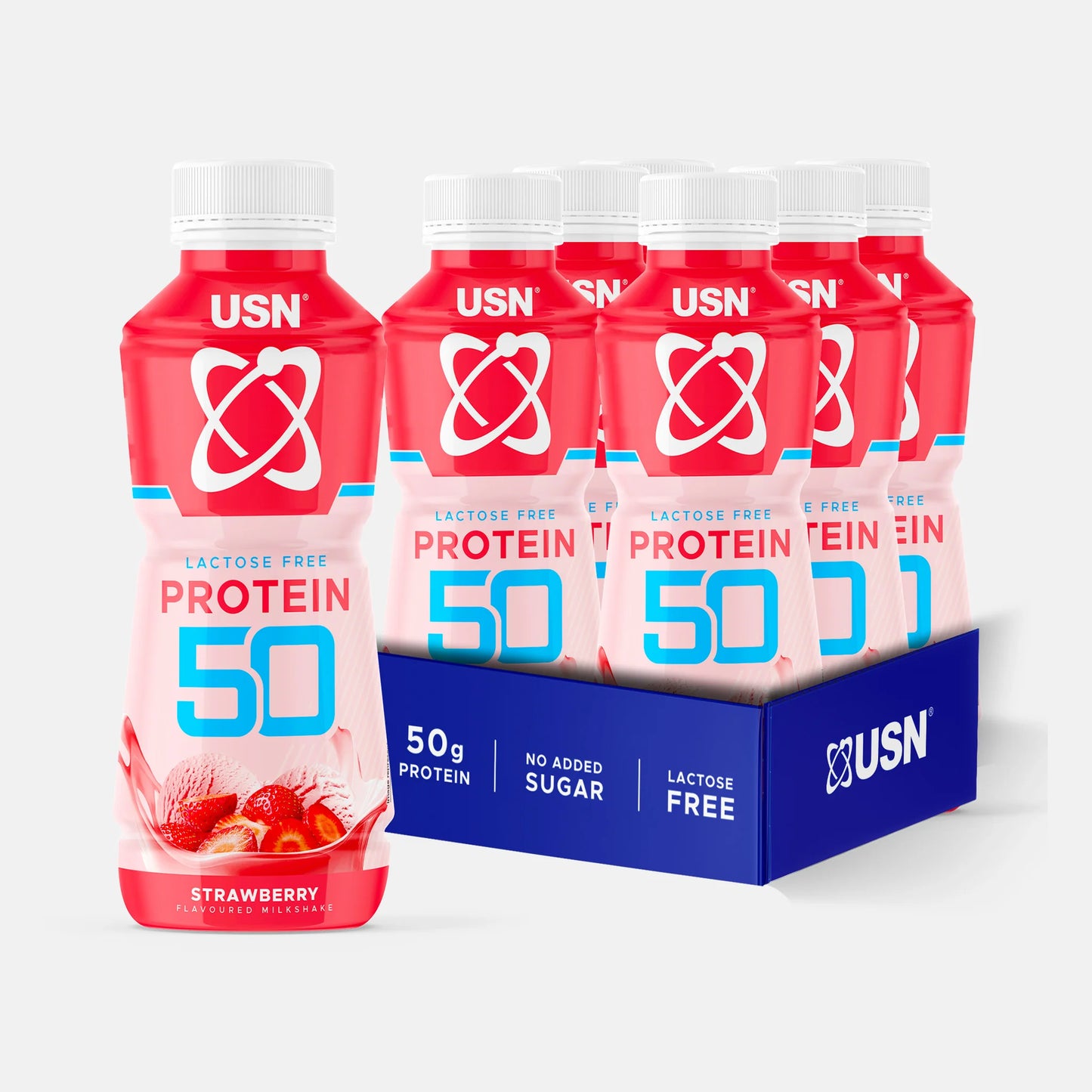 USN Trust Protein 50 ready-to-drink shake - Strawberry flavour, 500ml