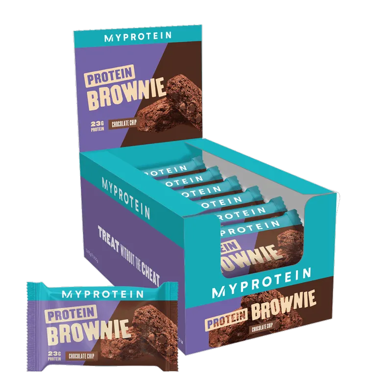 MyProtein Protein Brownie - Chocolate Chip flavour, 12x75g