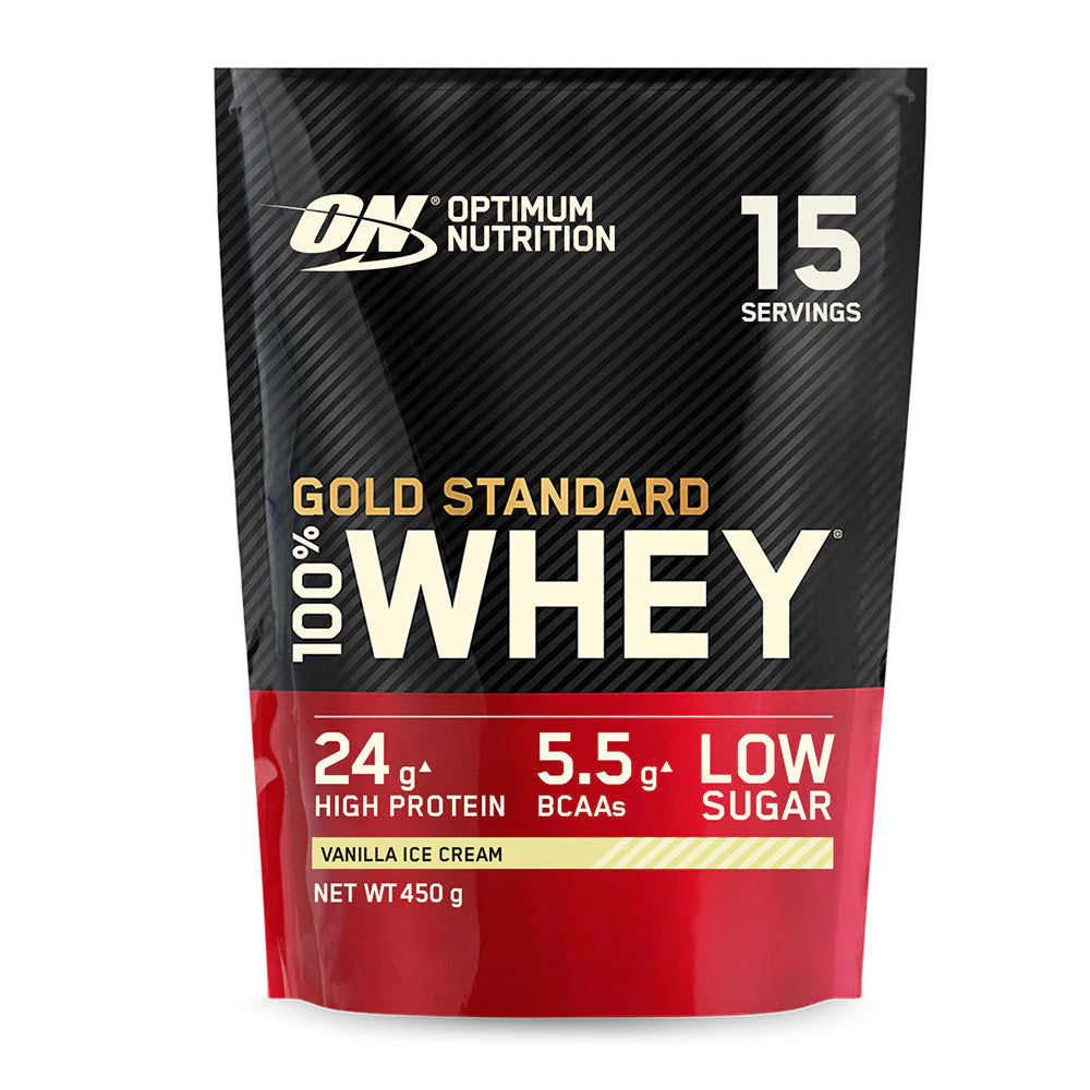 Optimum Nutrition Gold Standard 100% Whey - Vanilla Ice Cream flavour, 450g
