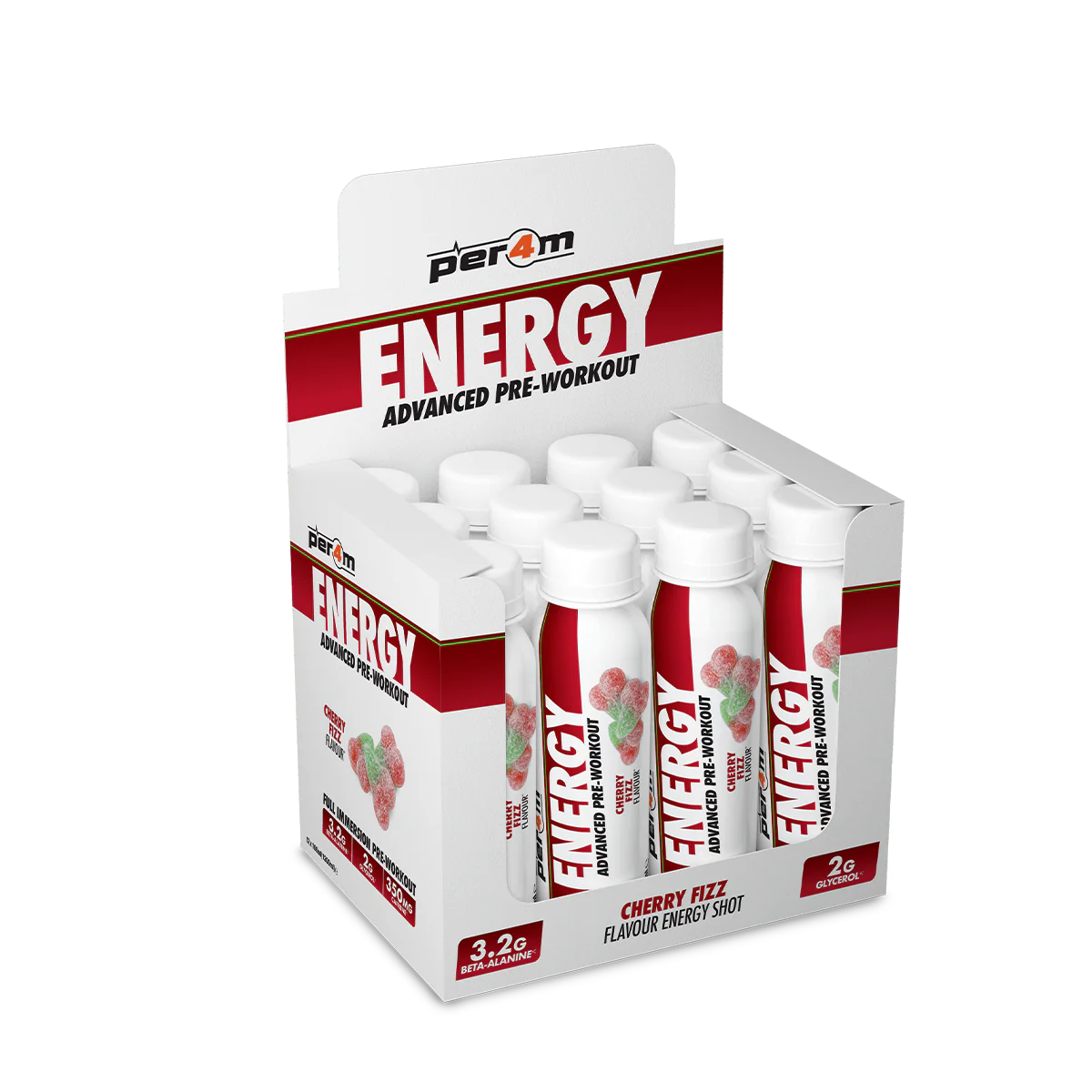 Per4m Energy Pre Workout Shot - Cherry Fizz flavour