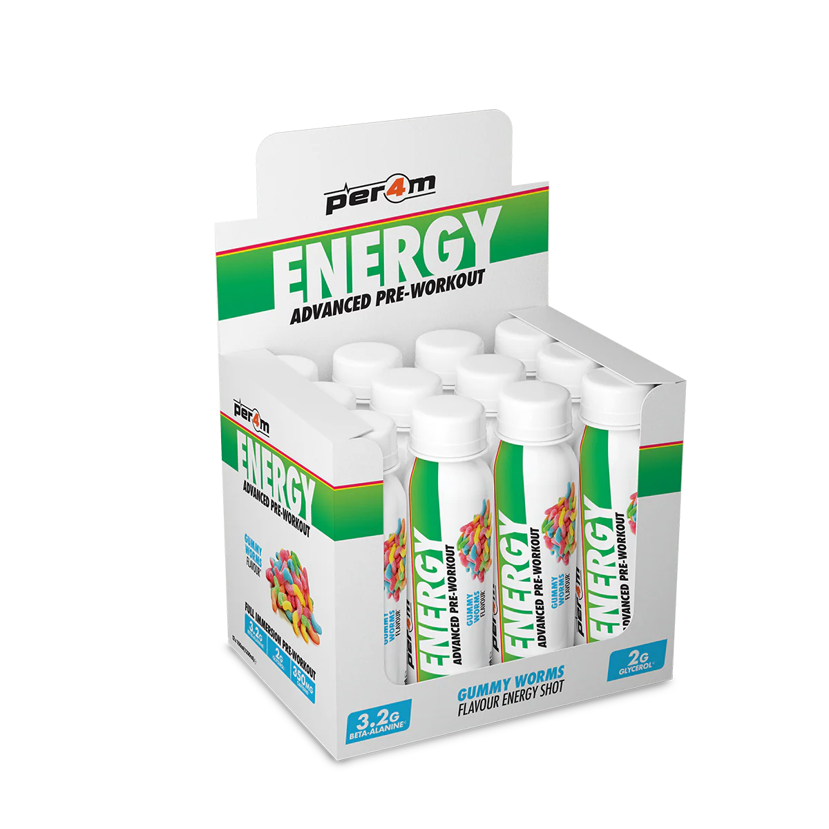 Per4m Energy Pre Workout Shot - Gummy Worms flavour