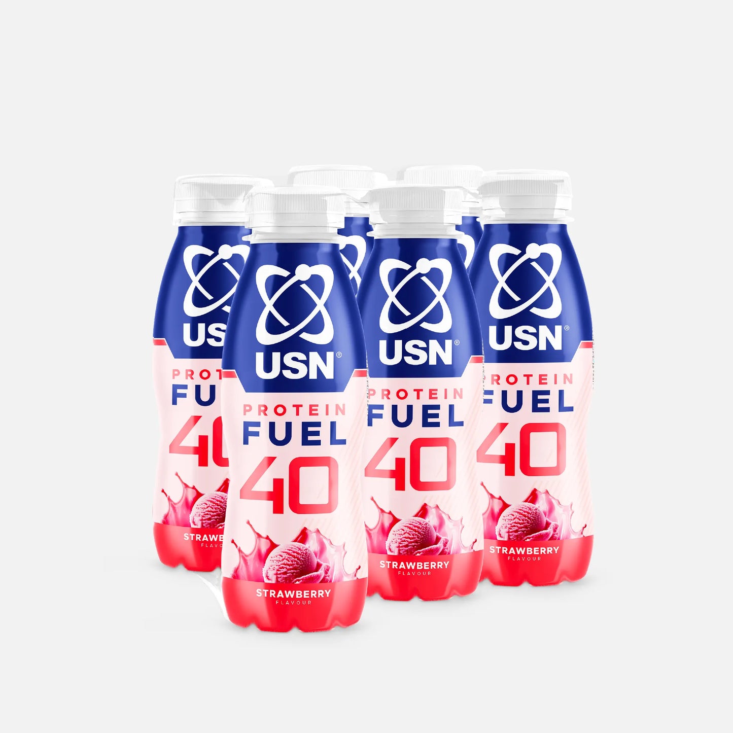 USN Protein Fuel 40 ready-to-drink shake - Strawberry flavour, 500ml